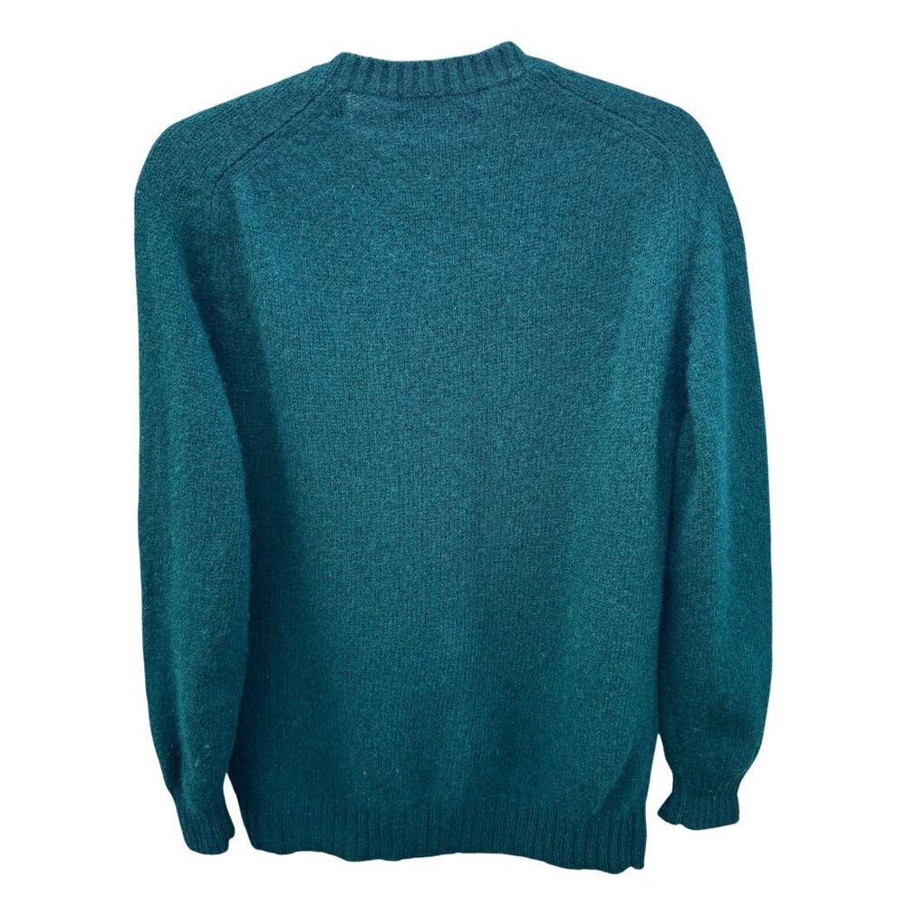 Braemar Vintage Womens Green‎ Wool Knit Shetland Cardigan Sweater Button Defects - Picture 3 of 14
